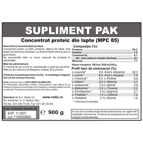 Milk protein concentrate (MPC 85 UF)
